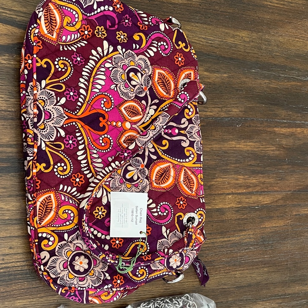 Vera Bradley Quilted shoulder bag in Plum, Pink & Orange Paisley